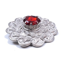 Large Plaid Brooch - Thistle